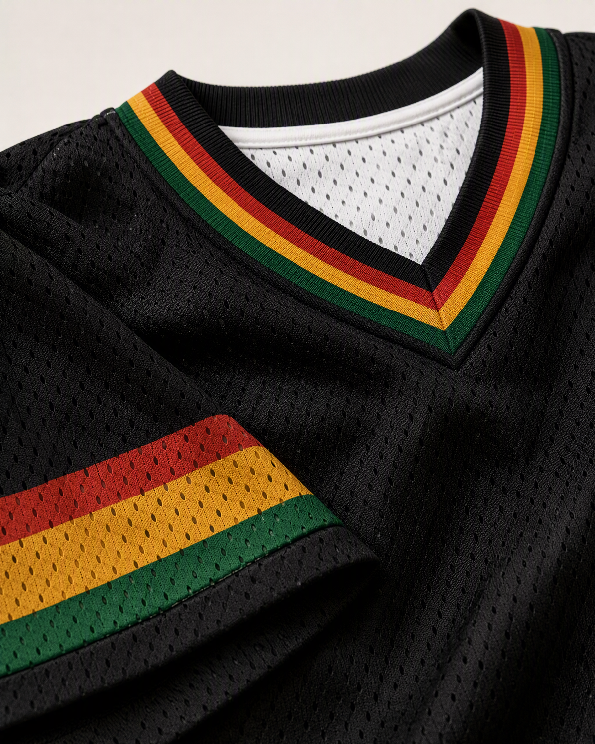 Bright Morning Star 22 — Ghana Faith Jersey — detail sleeve — digital product visualization