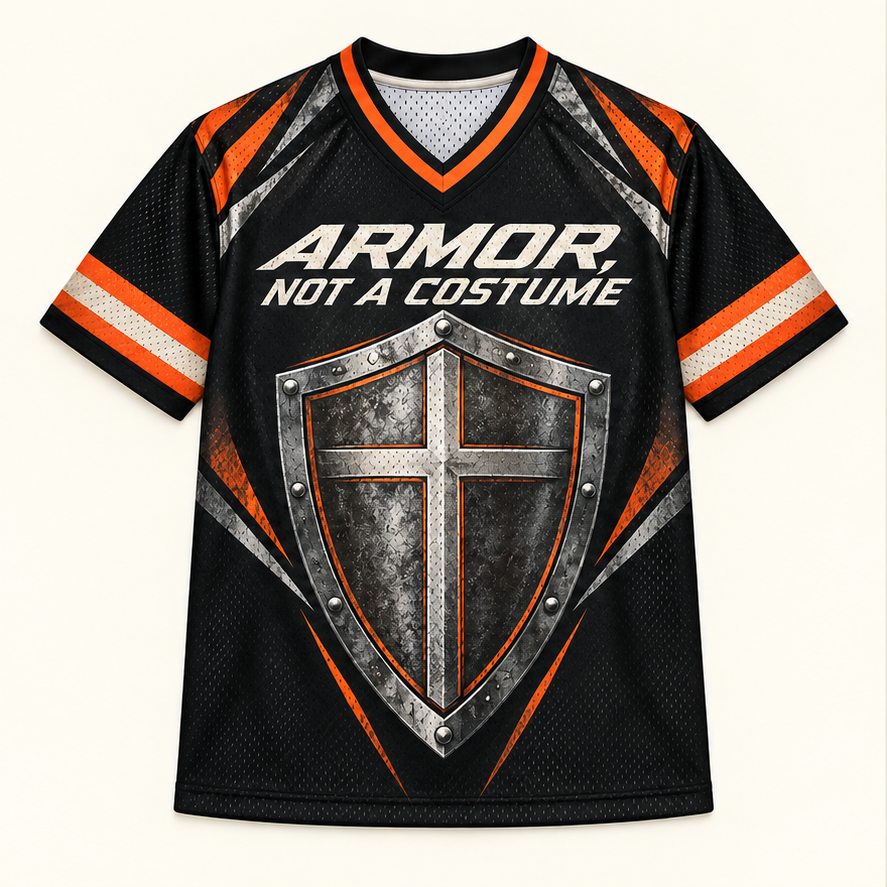 Armor of Light — Chrome Jersey — front — digital product visualization