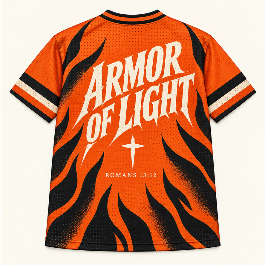Not Today, Darkness — Orange Jersey — back — digital product visualization