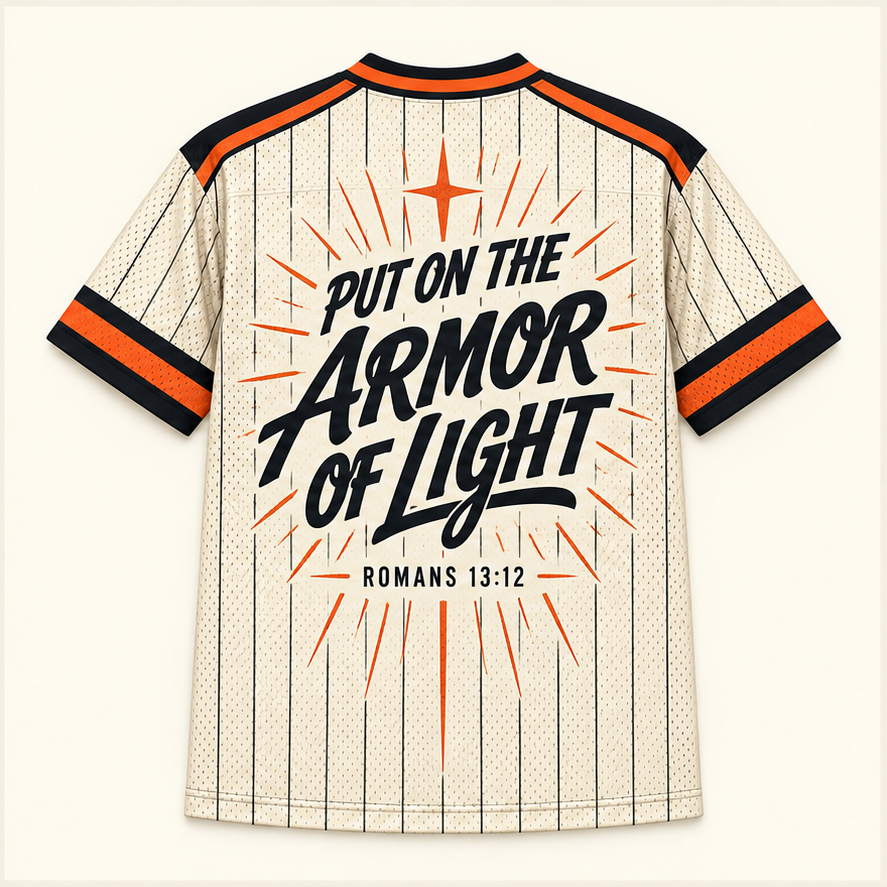 Armor of Light — Pinstripe Jersey — back — digital product visualization