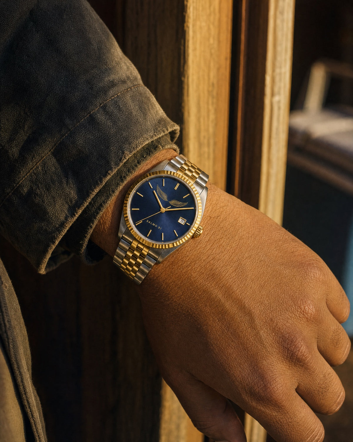 Reloj Salmo 91 en la muñeca
