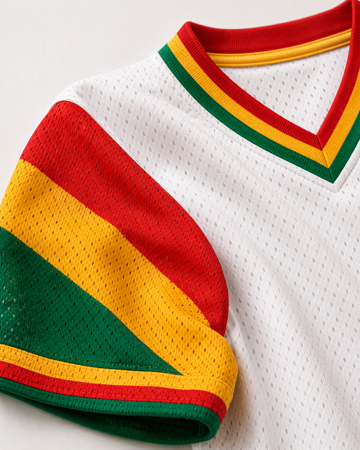 Ebenezer 12 — Ghana Faith Jersey — detail sleeve — digital product visualization