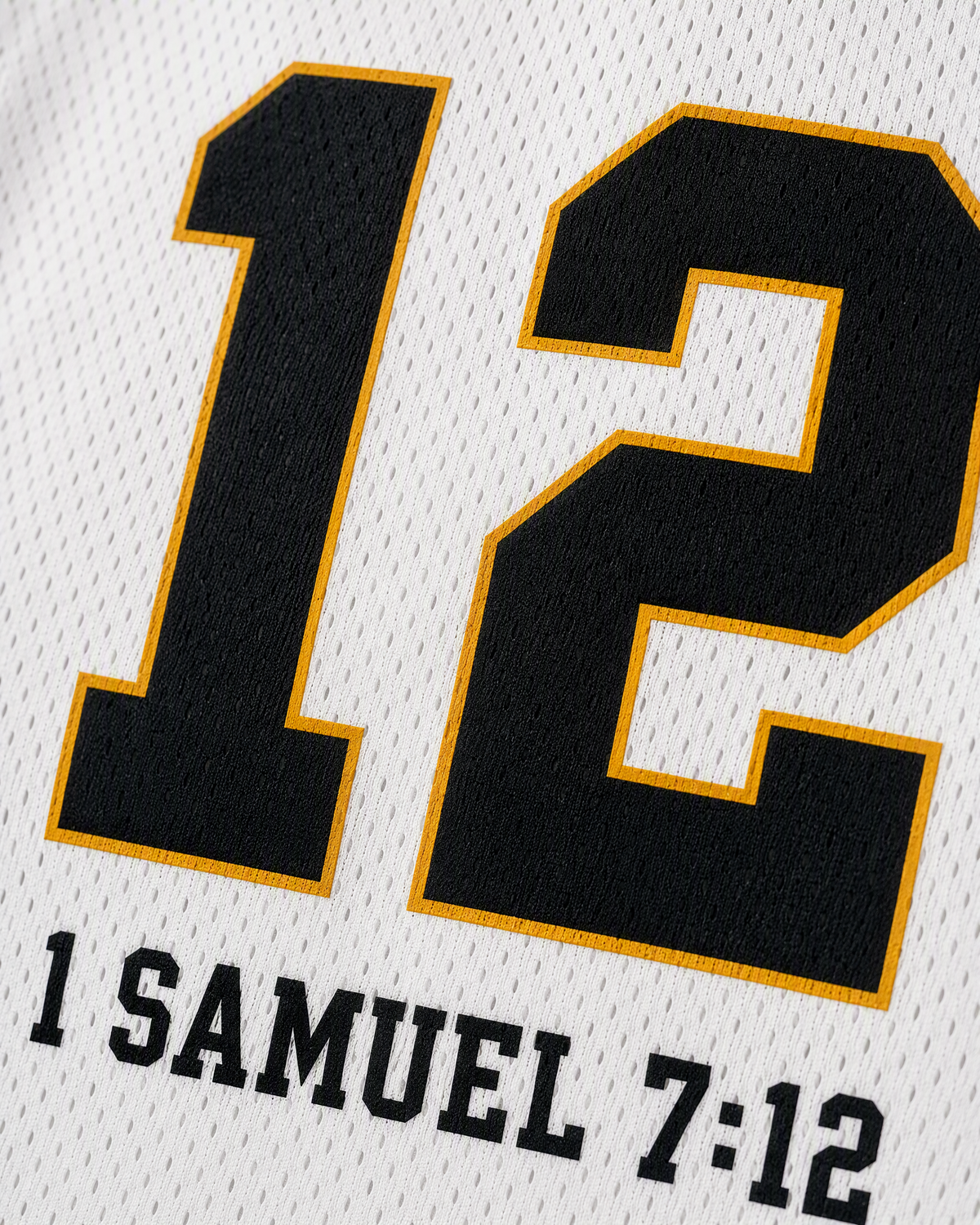 Ebenezer 12 — Ghana Faith Jersey — detail verse — digital product visualization