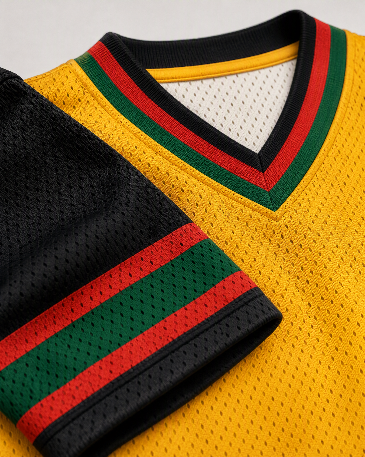 Arise Shine 60 — Ghana Faith Jersey — detail sleeve — digital product visualization