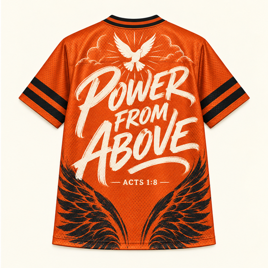 Holy Ghost Club — Orange Jersey — back — digital product visualization