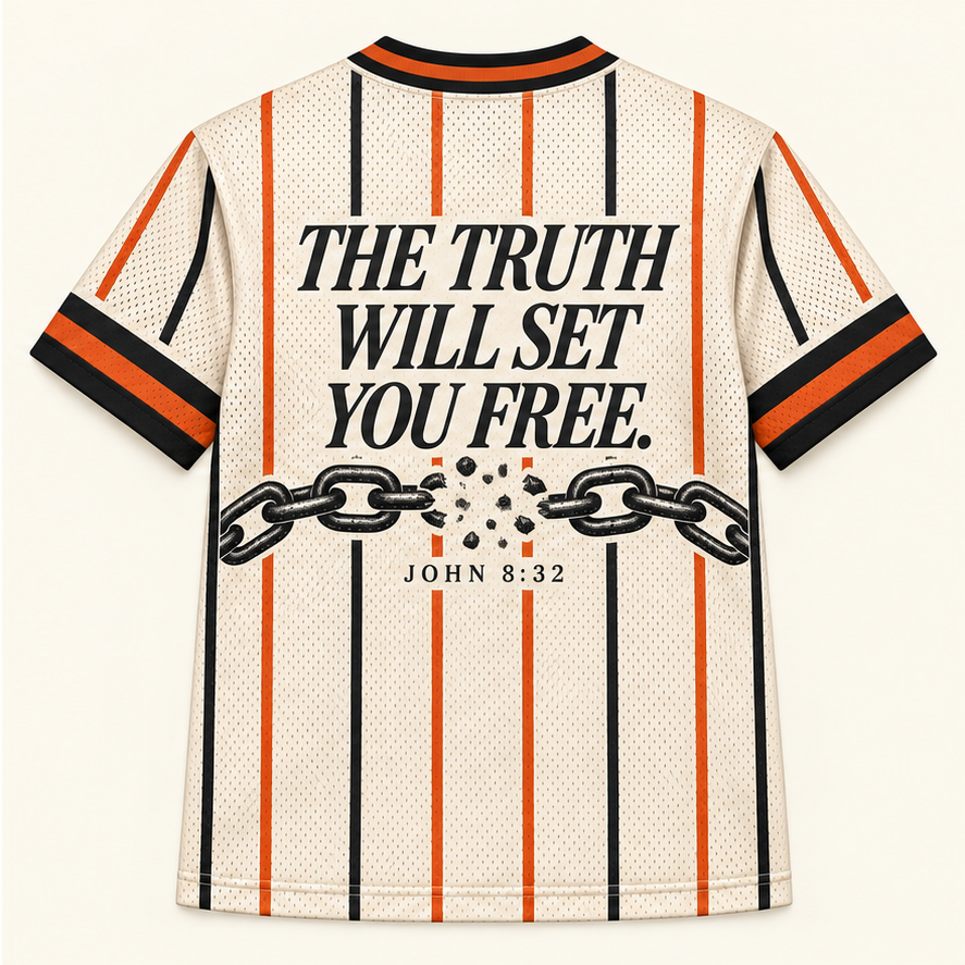 No Tricks, Just Truth — Retro Jersey — back — digital product visualization