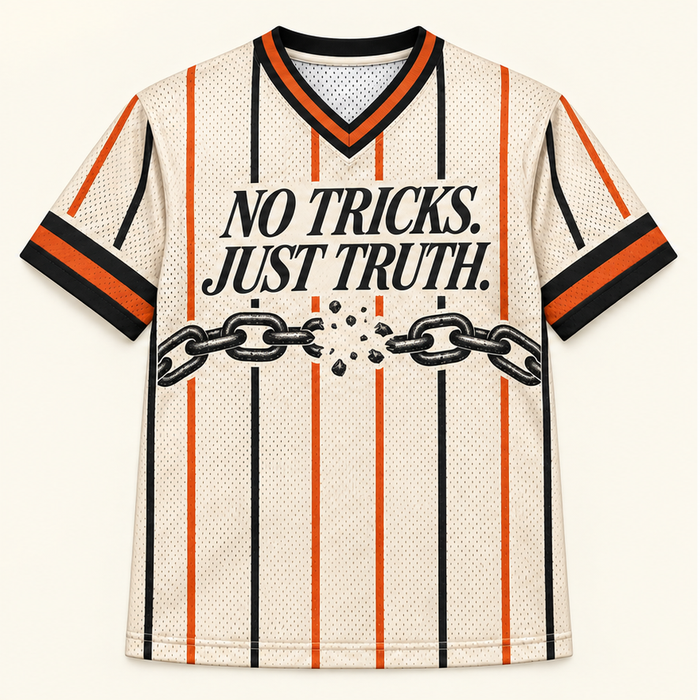 No Tricks, Just Truth — Retro Jersey — front — digital product visualization