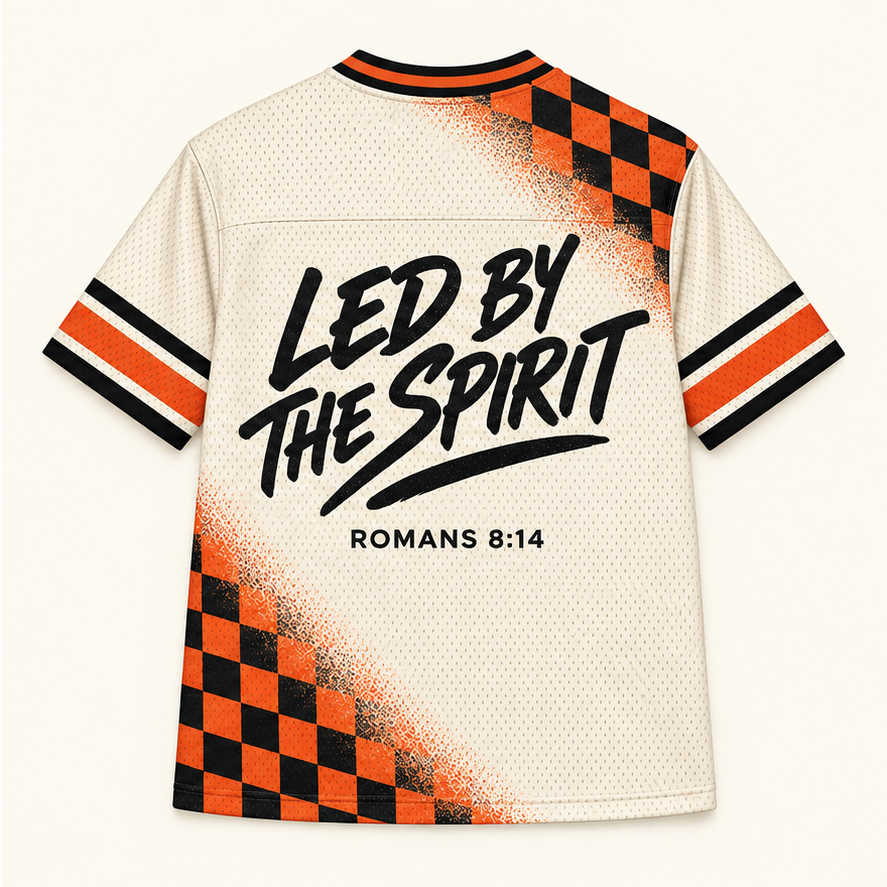 Holy, Not Haunted — Checker Jersey — back — digital product visualization