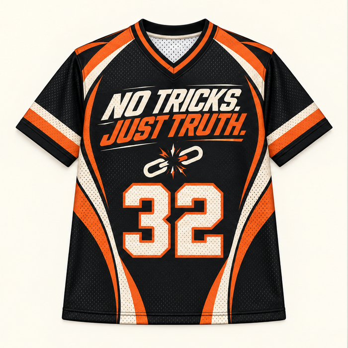 No Tricks, Just Truth — Speed Jersey — front — digital product visualization