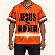 Jesus Over Darkness — Orange Jersey