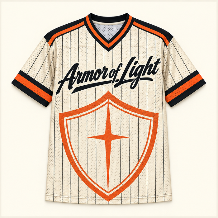 Armor of Light — Pinstripe Jersey — front — digital product visualization