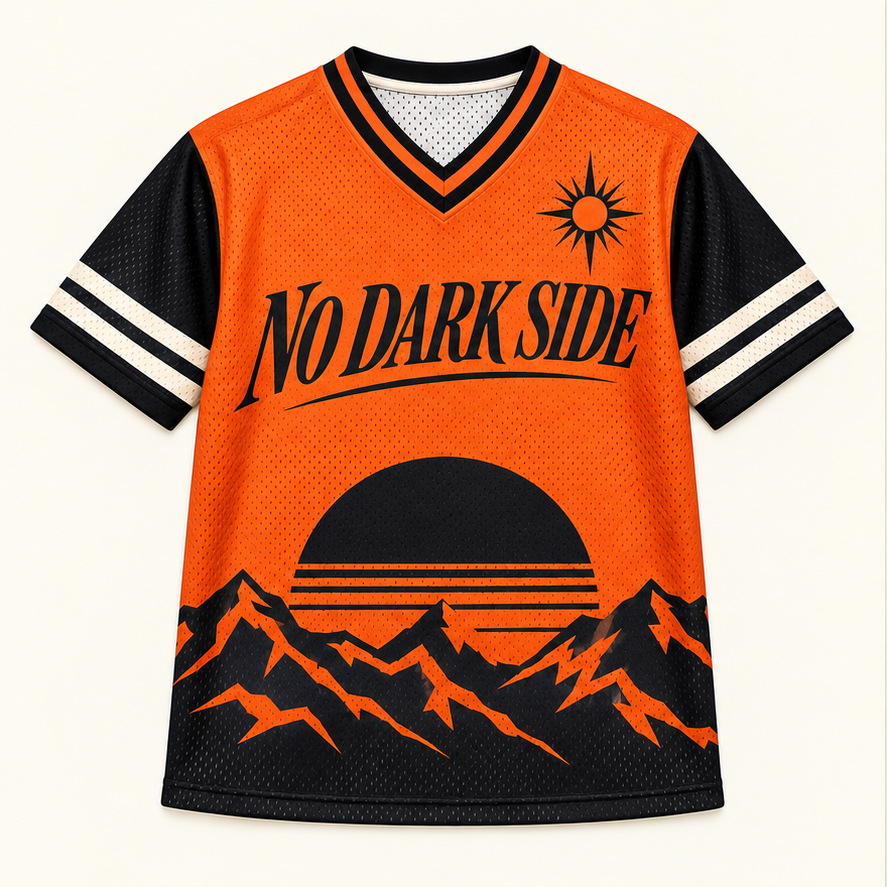 No Dark Side — Mountain Jersey — front — digital product visualization