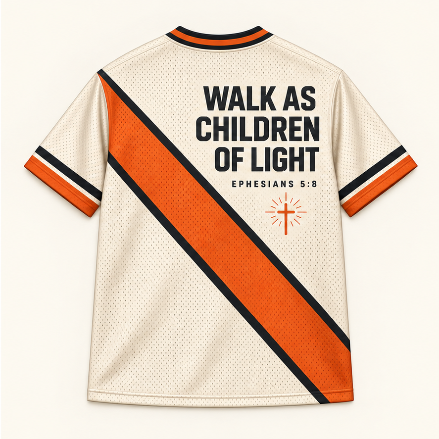 Walk in the Light — Sash Jersey — back — digital product visualization