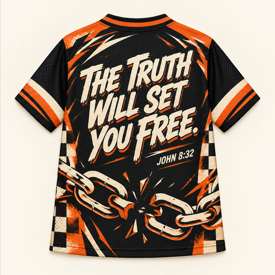 No Tricks, Just Truth — Skate Jersey — back — digital product visualization