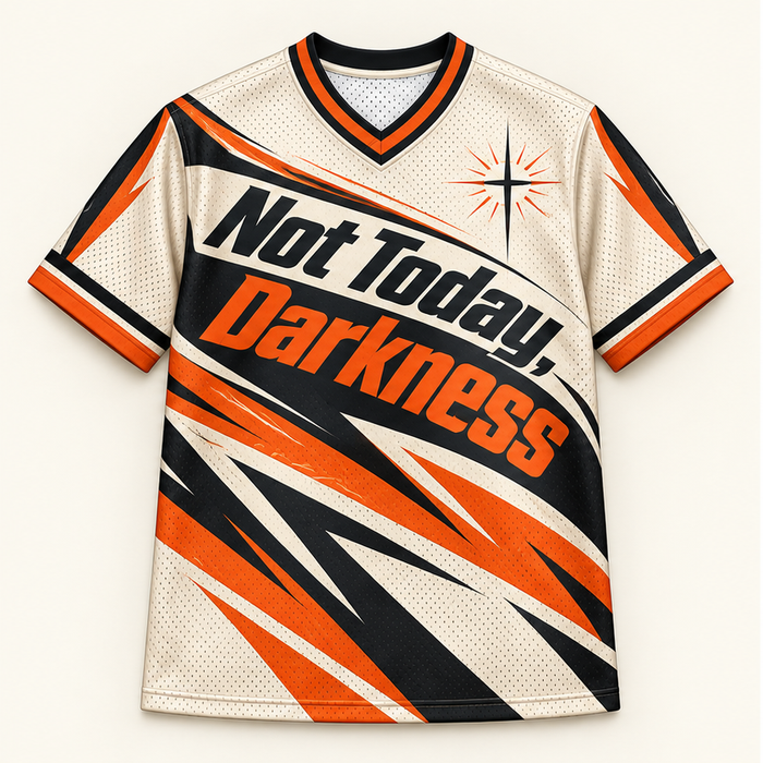 Not Today, Darkness — MX Jersey — front — digital product visualization
