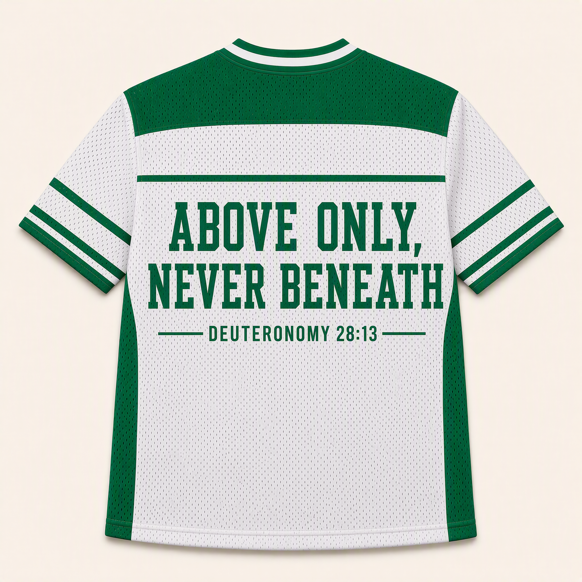 Head Not Tail 28 — Nigeria Faith Jersey — back — digital product visualization