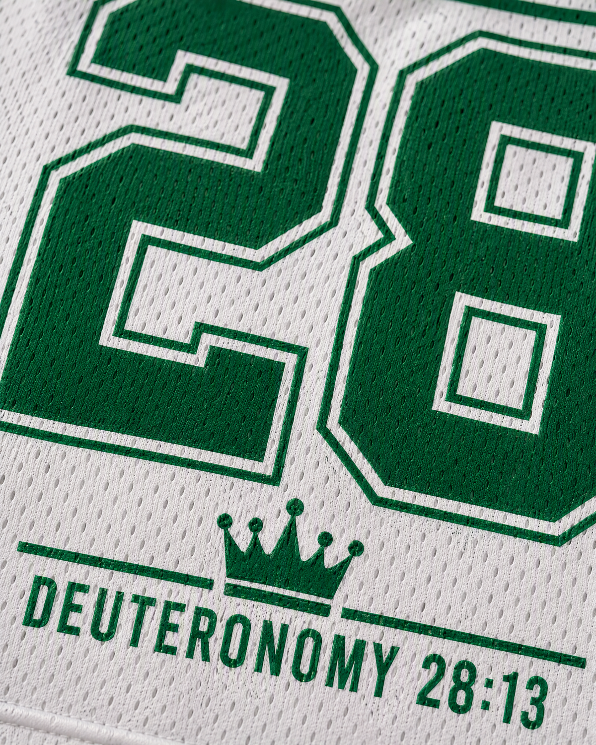 Head Not Tail 28 — Nigeria Faith Jersey — detail verse — digital product visualization