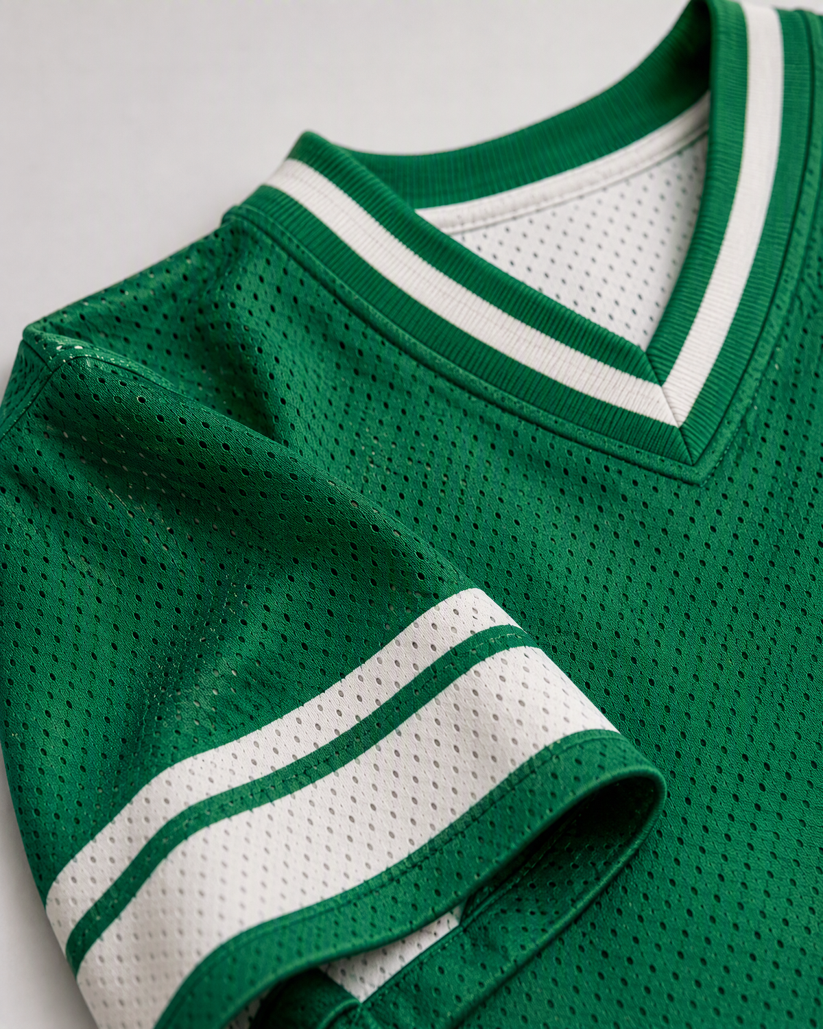 More Than Conquerors 37 — Nigeria Faith Jersey — detail sleeve — digital product visualization