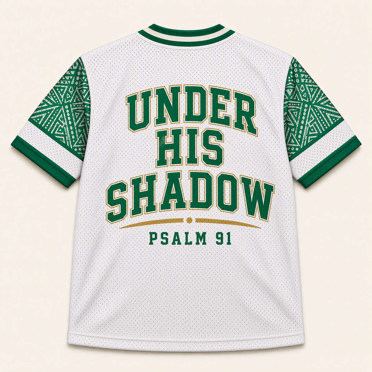 Baba God 91 — Nigeria Faith Jersey — back — digital product visualization