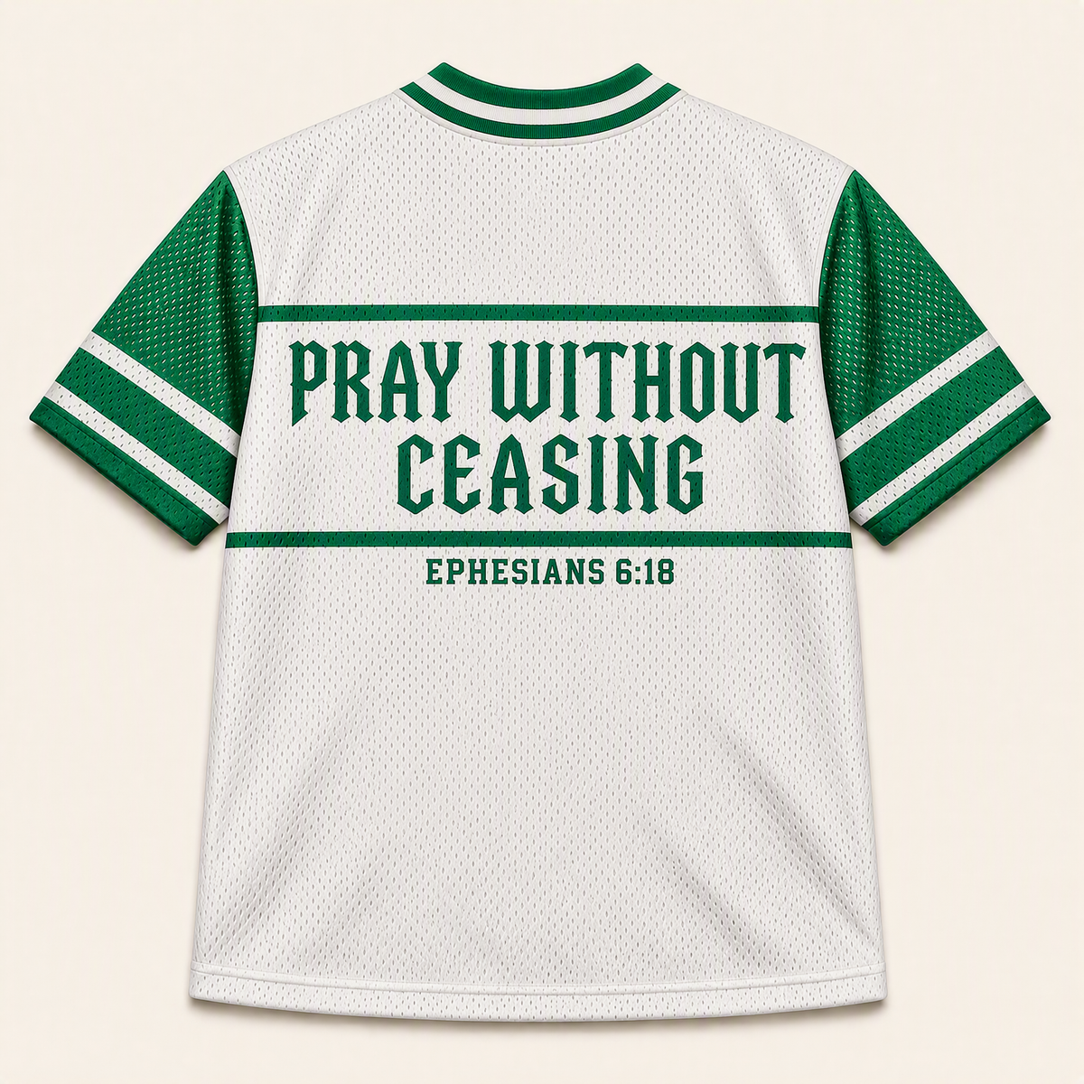 Prayer Warrior 18 — Nigeria Faith Jersey — back — digital product visualization