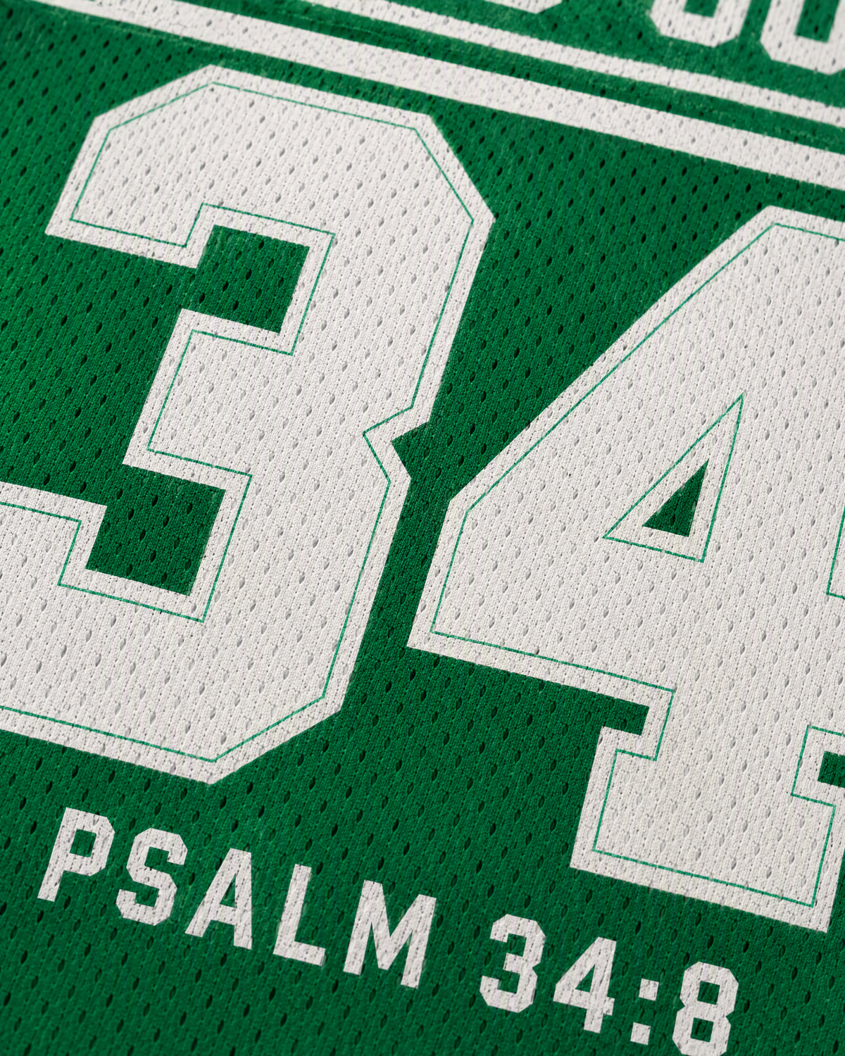 God Is Good 34 — Nigeria Faith Jersey — detail verse — digital product visualization