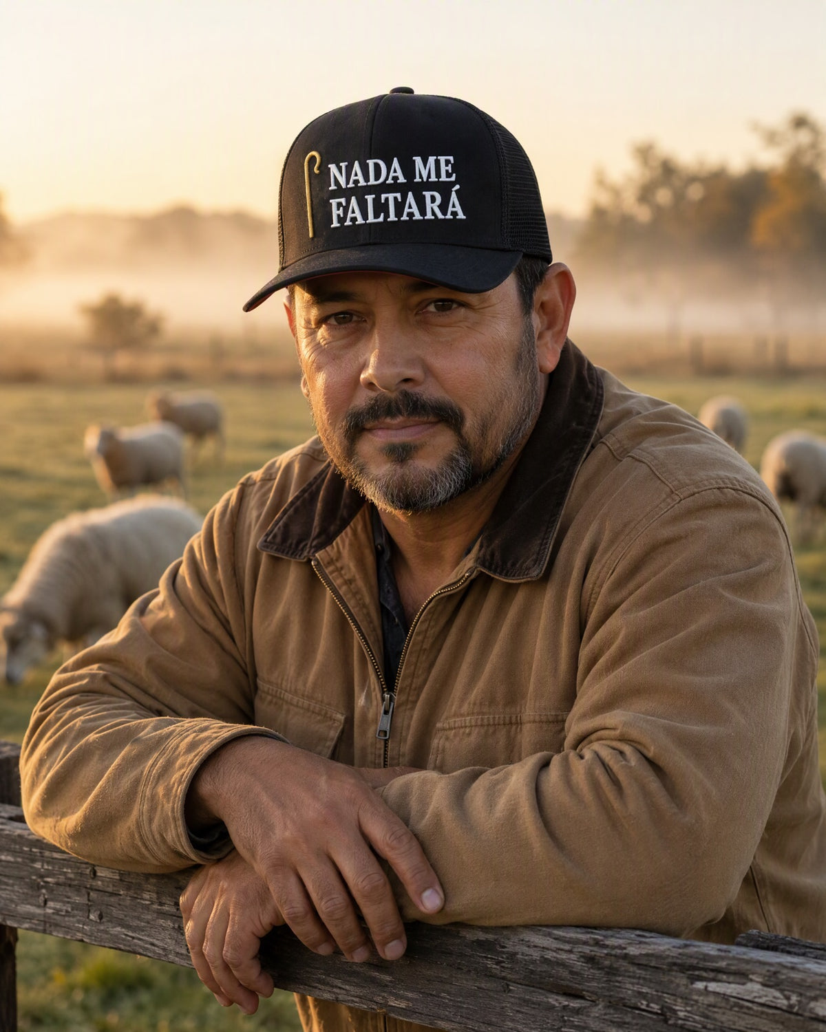 Gorra El Buen Pastor puesta