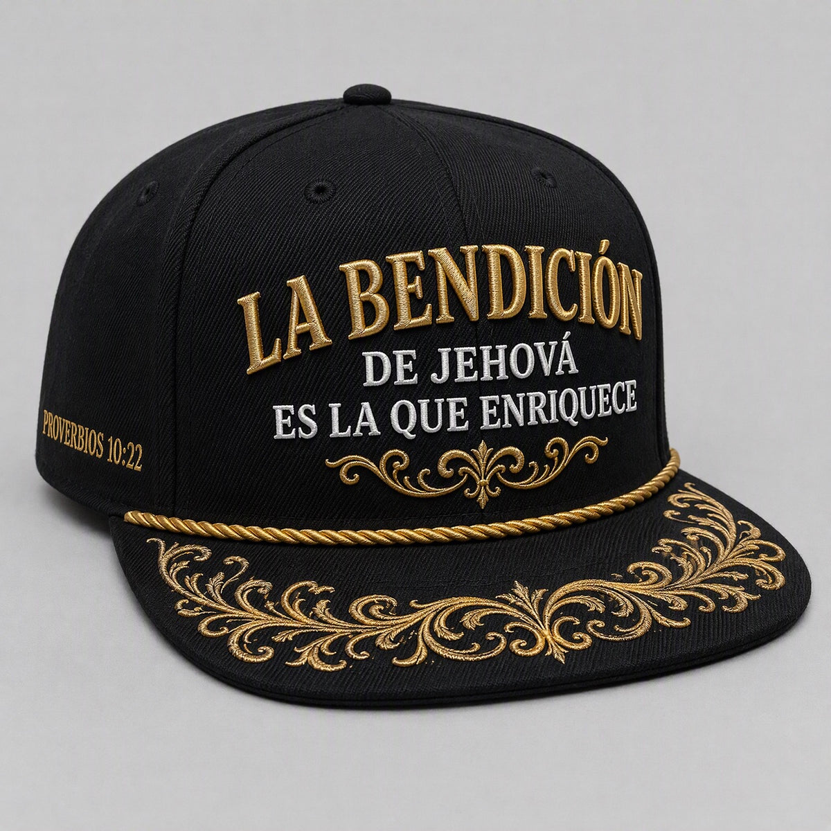 Gorra La Bendición — Plana (flat brim snapback)