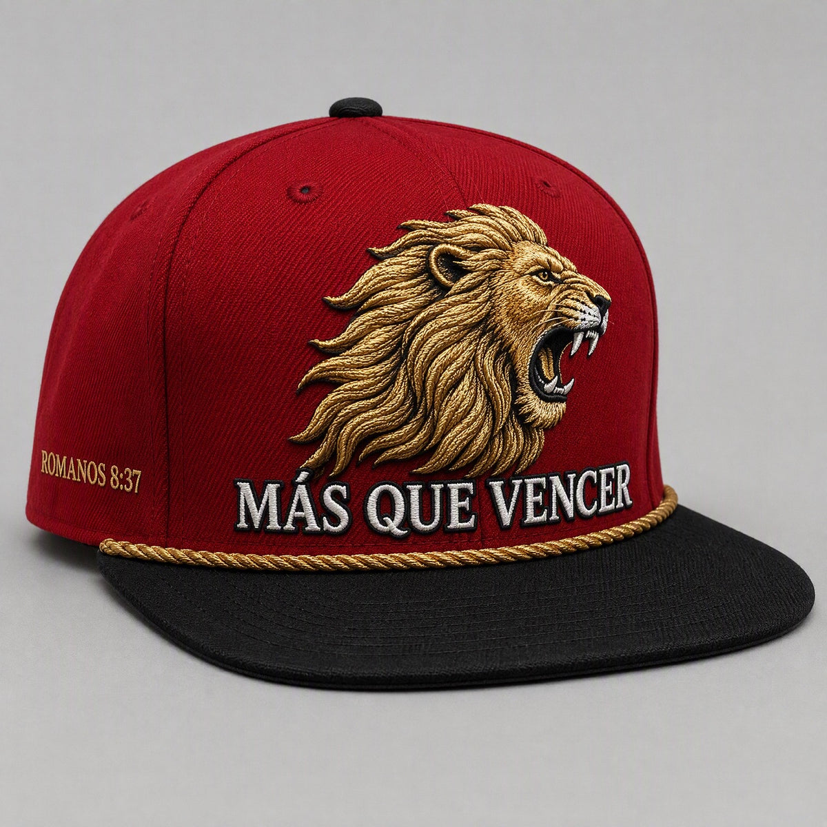 Gorra Más que Vencer — Plana (flat brim snapback)