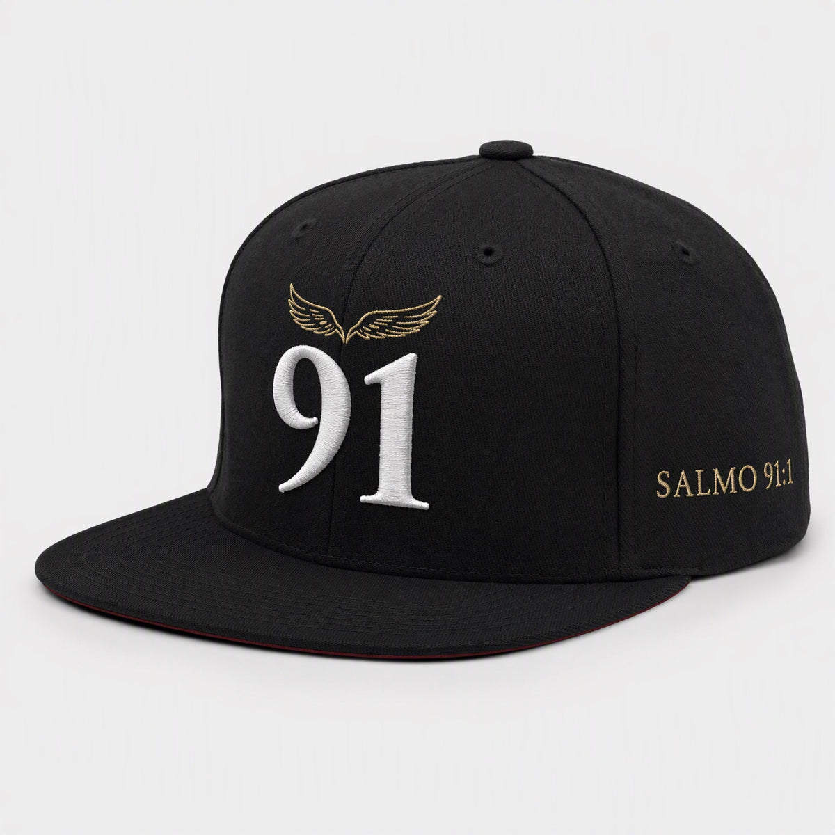 Gorra Salmo 91 — Plana (flat brim snapback)